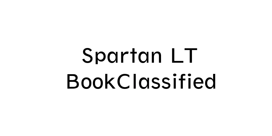 Fonte Spartan LT BookClassified