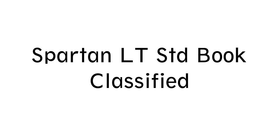 Fonte Spartan LT Std Book Classified