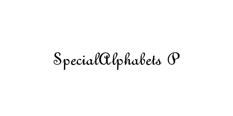 Fonte SpecialAlphabets P01