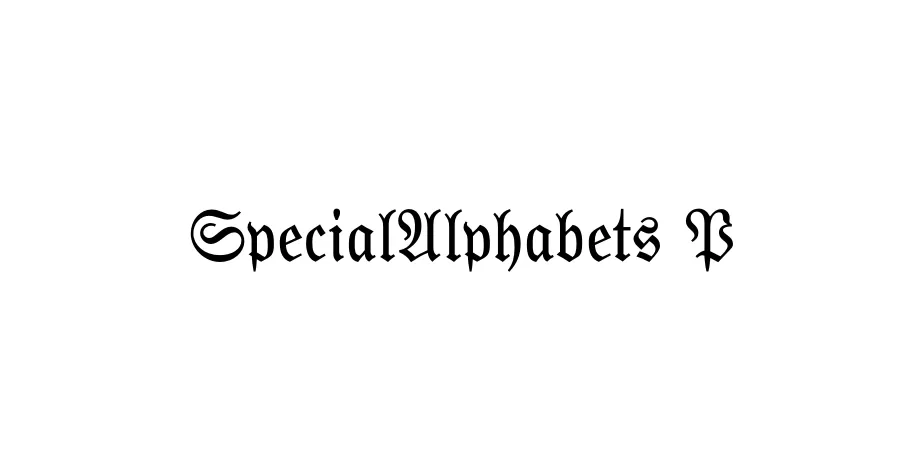 Fonte SpecialAlphabets P02