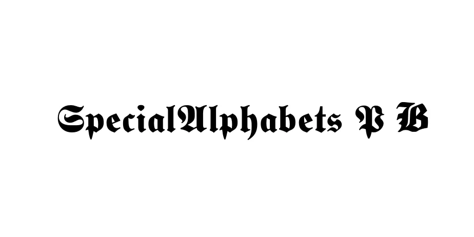 Fonte SpecialAlphabets P03