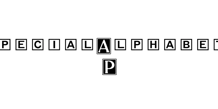 Fonte SpecialAlphabets P06