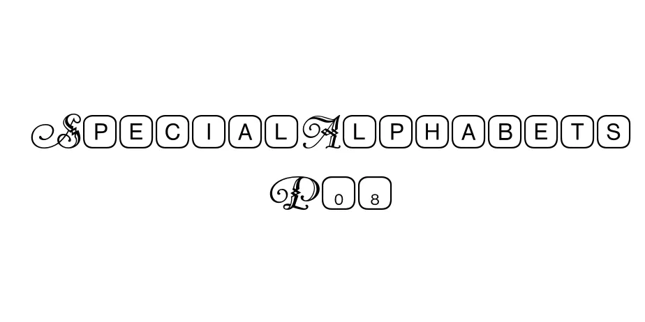 Fonte SpecialAlphabets P08