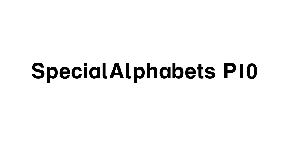 Fonte SpecialAlphabets P10