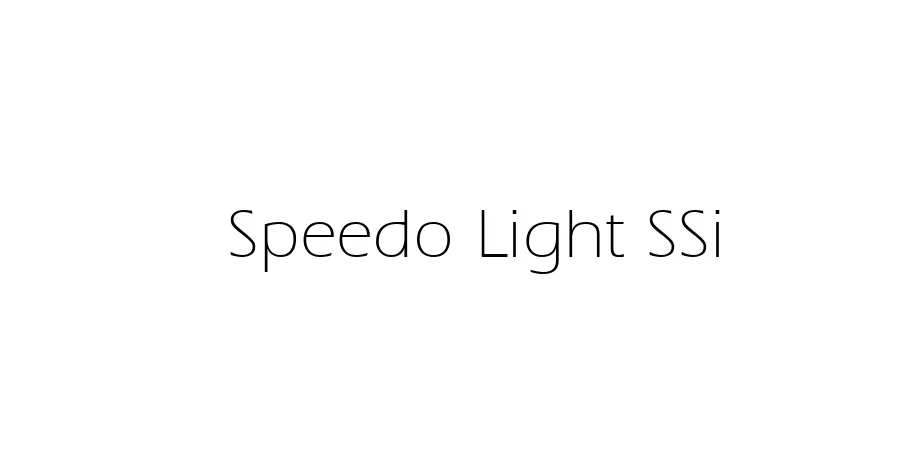 Fonte Speedo Light SSi