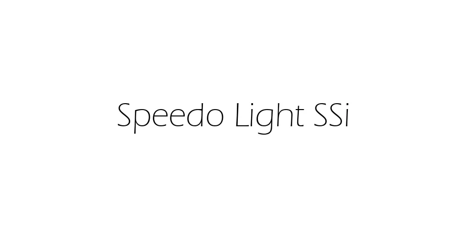 Fonte Speedo Light SSi