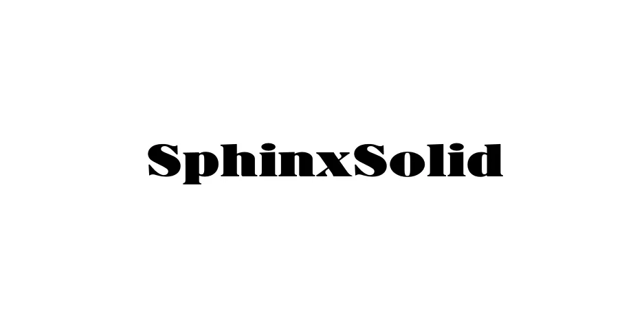 Fonte SphinxSolid