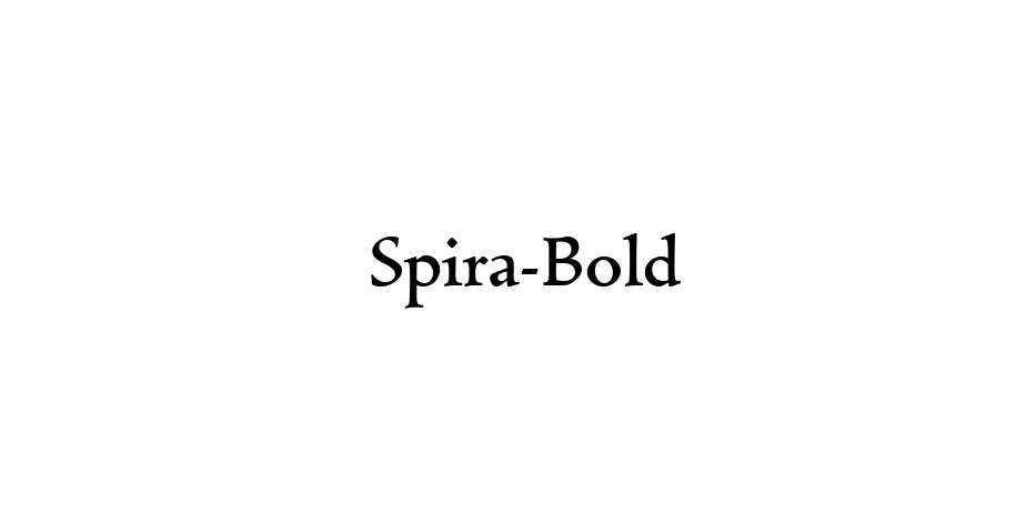 Fonte Spira-Bold