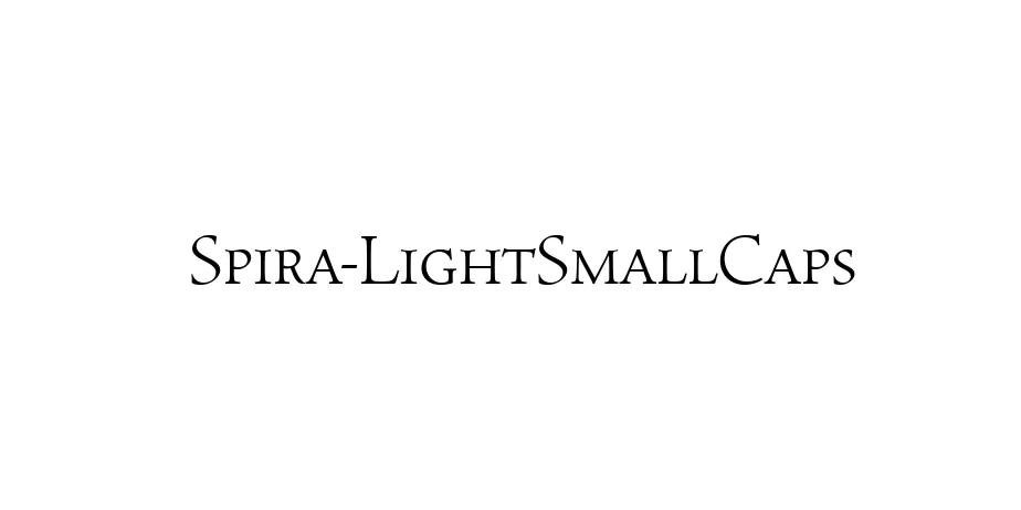 Fonte Spira-LightSmallCaps