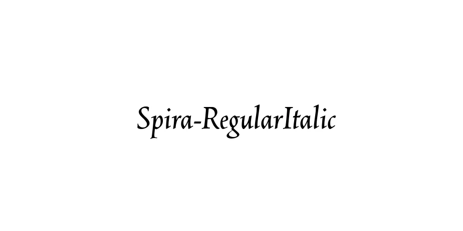 Fonte Spira-RegularItalic