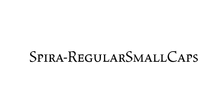 Fonte Spira-RegularSmallCaps