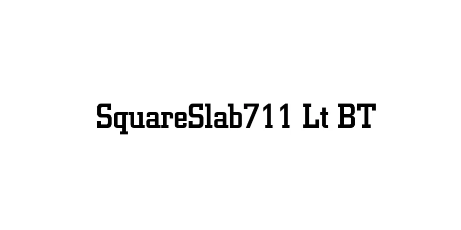 Fonte SquareSlab711 Lt BT