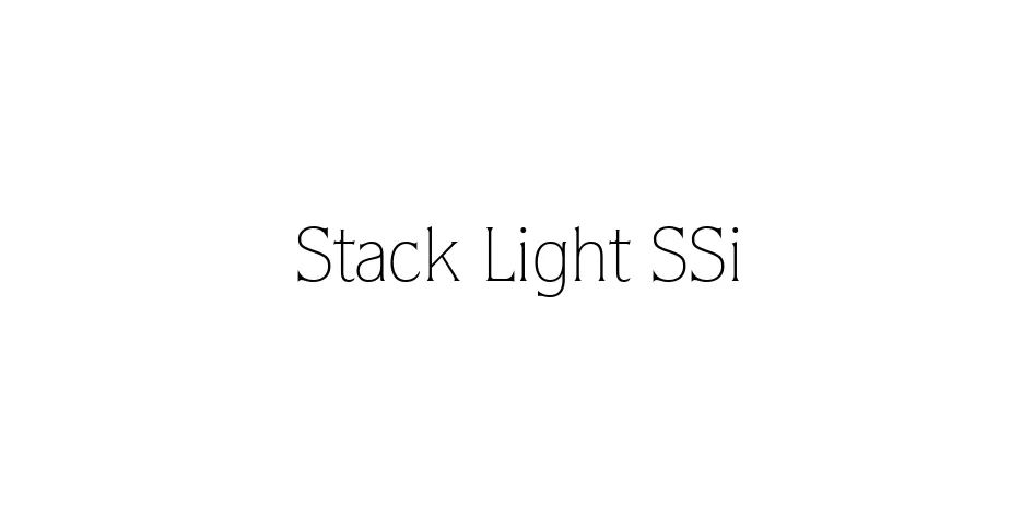 Fonte Stack Light SSi