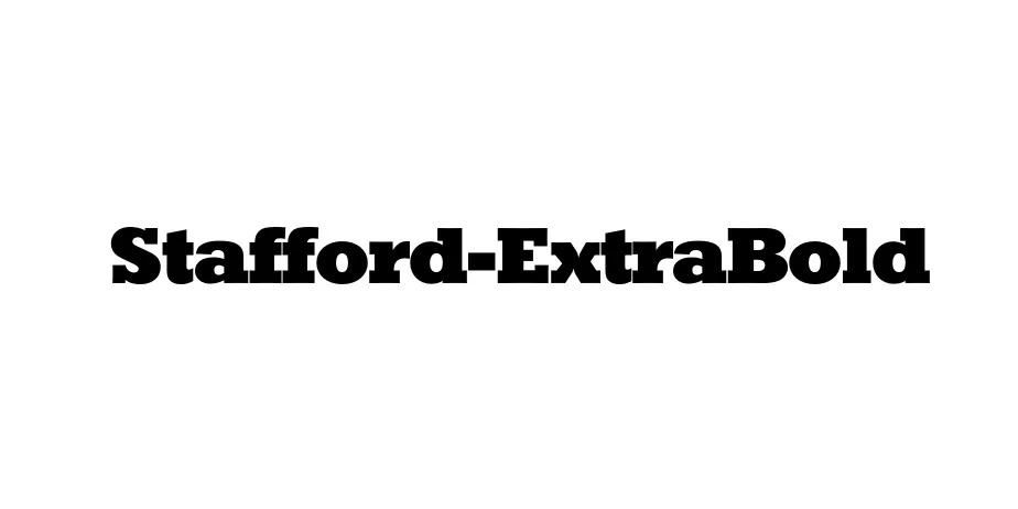 Fonte Stafford-ExtraBold