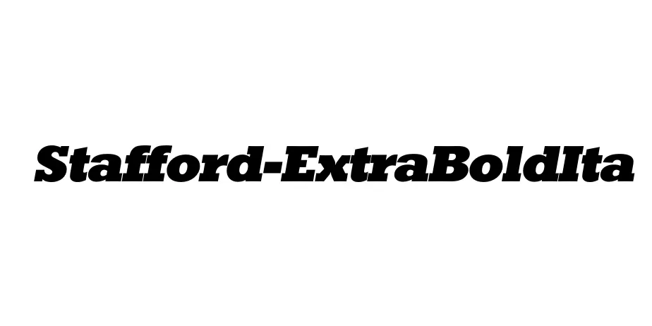 Fonte Stafford-ExtraBoldIta