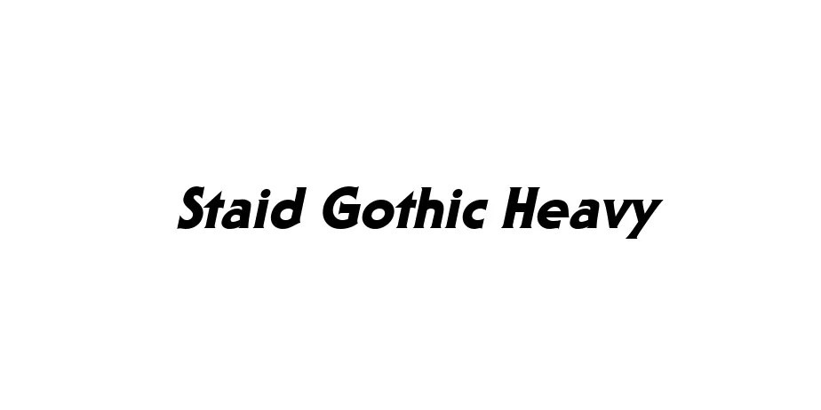 Fonte Staid Gothic Heavy