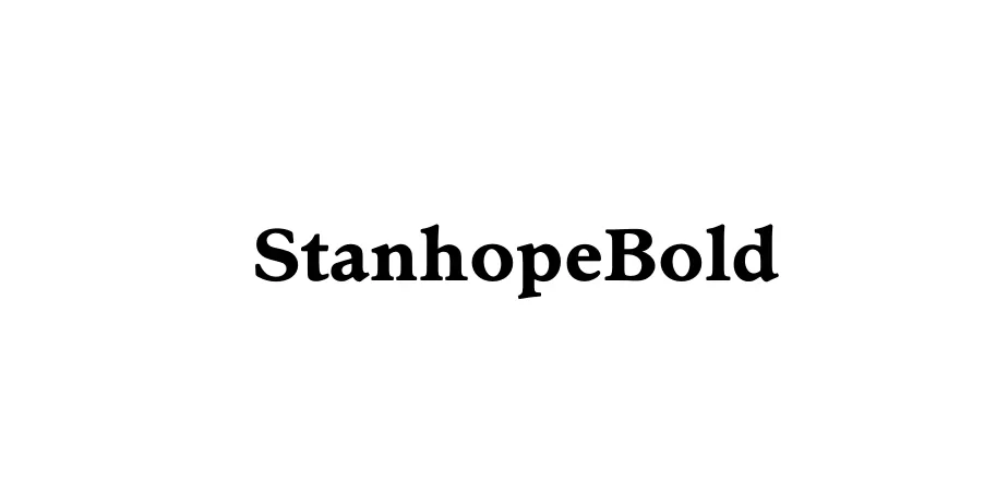 Fonte StanhopeBold