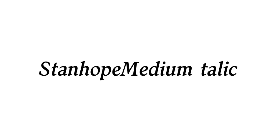 Fonte StanhopeMediumItalic