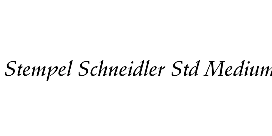 Fonte Stempel Schneidler Std Medium