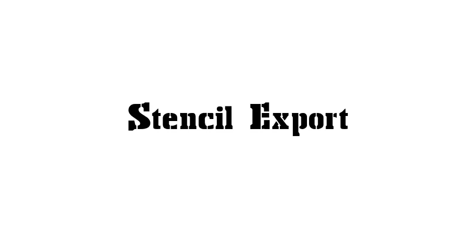 Fonte Stencil Export