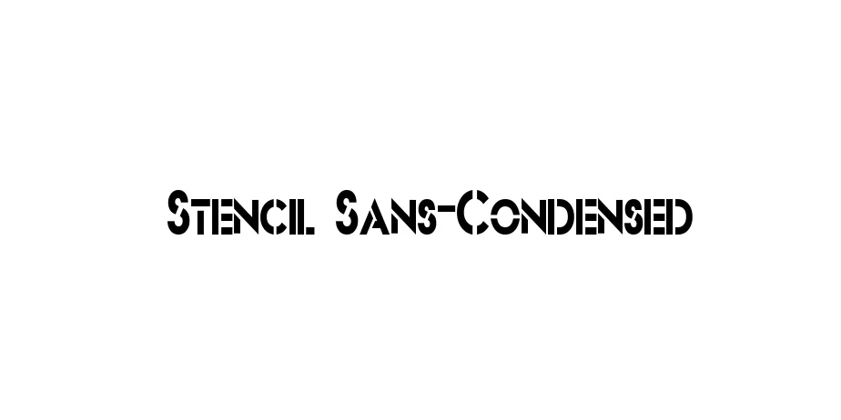 Fonte Stencil Sans-Condensed