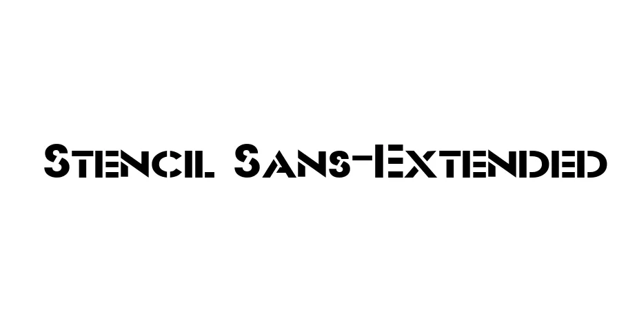 Fonte Stencil Sans-Extended