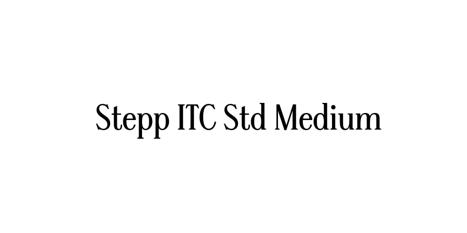 Fonte Stepp ITC Std Medium