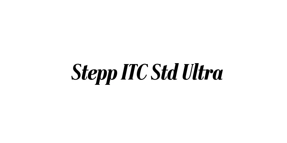 Fonte Stepp ITC Std Ultra