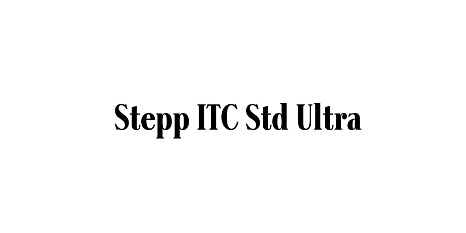 Fonte Stepp ITC Std Ultra