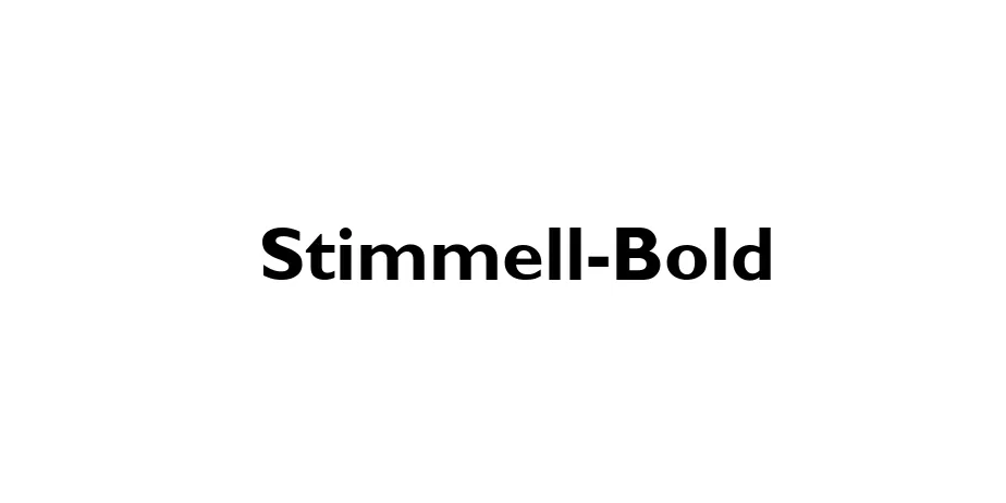 Fonte Stimmell-Bold