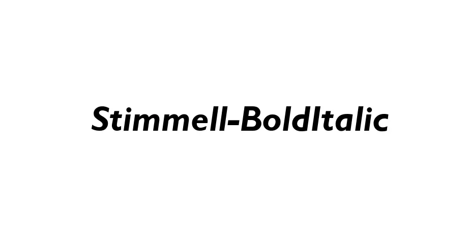 Fonte Stimmell-BoldItalic