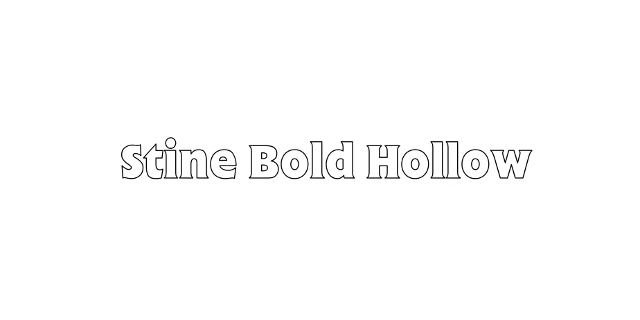 Fonte Stine Bold Hollow