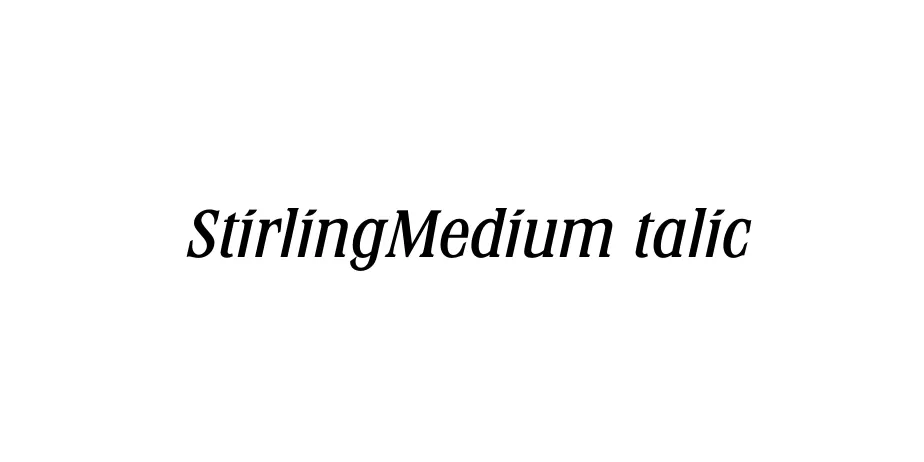 Fonte StirlingMediumItalic