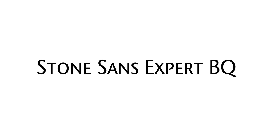 Fonte Stone Sans Expert BQ