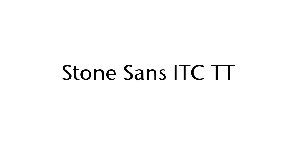 Fonte Stone Sans ITC TT