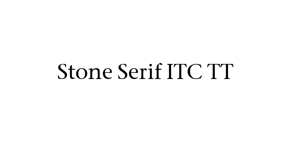 Fonte Stone Serif ITC TT