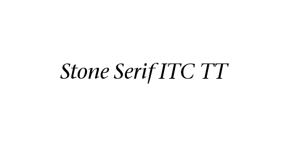 Fonte Stone Serif ITC TT