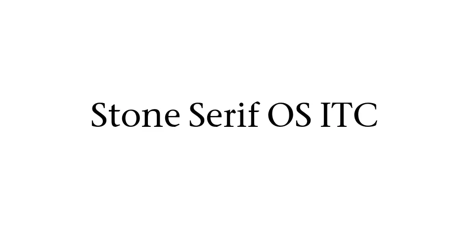 Fonte Stone Serif OS ITC