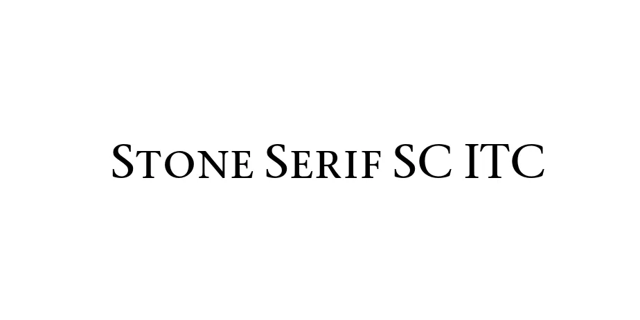 Fonte Stone Serif SC ITC