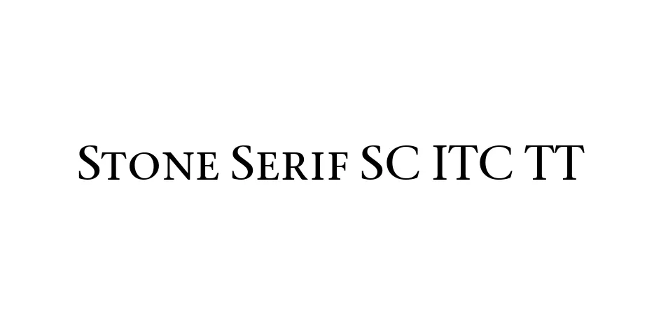 Fonte Stone Serif SC ITC TT