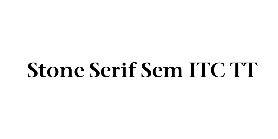 Fonte Stone Serif Sem ITC TT