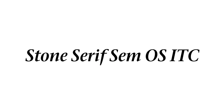 Fonte Stone Serif Sem OS ITC