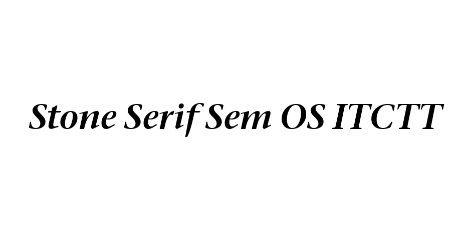 Fonte Stone Serif Sem OS ITCTT