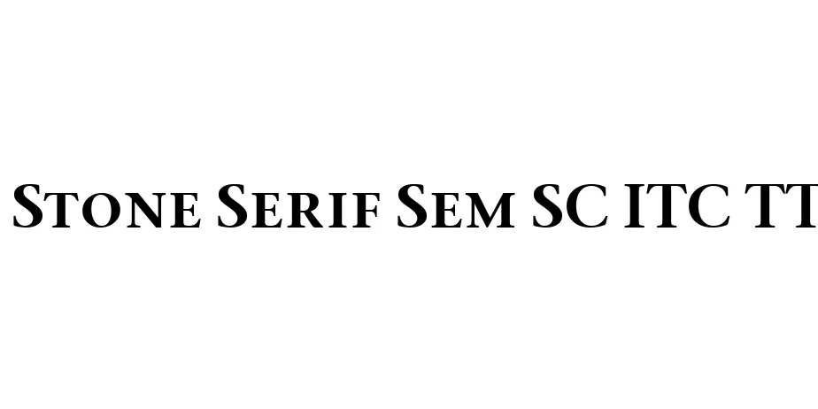 Fonte Stone Serif Sem SC ITC TT