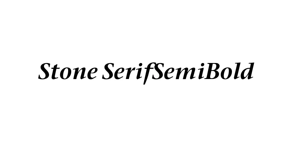 Fonte Stone SerifSemiBold