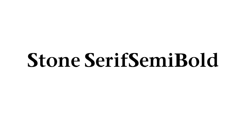 Fonte Stone SerifSemiBold