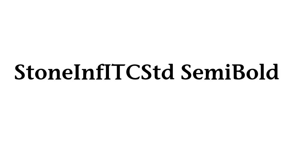 Fonte StoneInfITCStd SemiBold