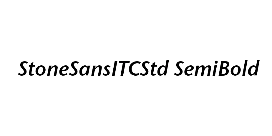 Fonte StoneSansITCStd SemiBold