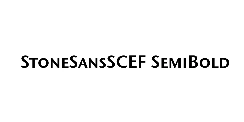 Fonte StoneSansSCEF SemiBold