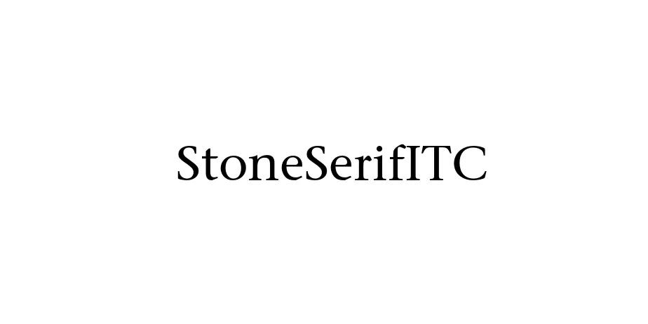 Fonte StoneSerifITC